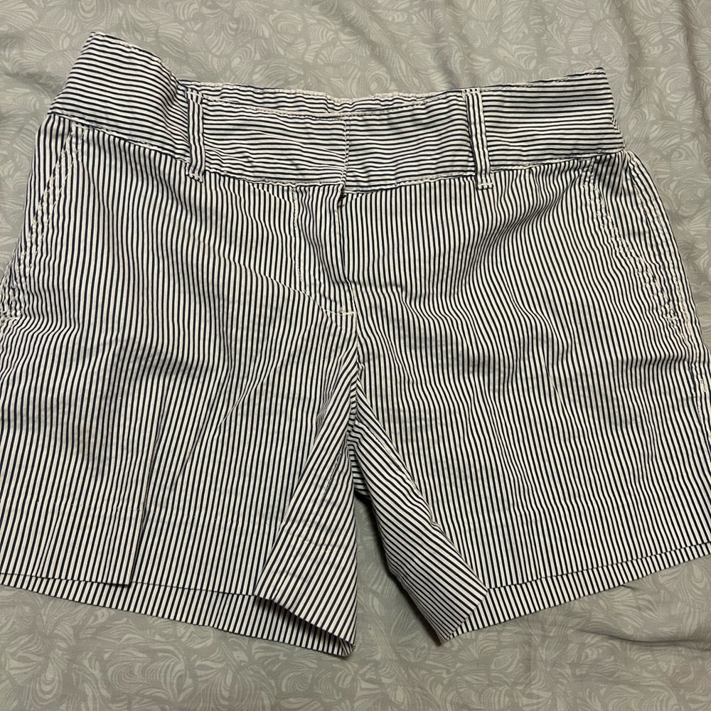 Blue and White Stripe Shorts